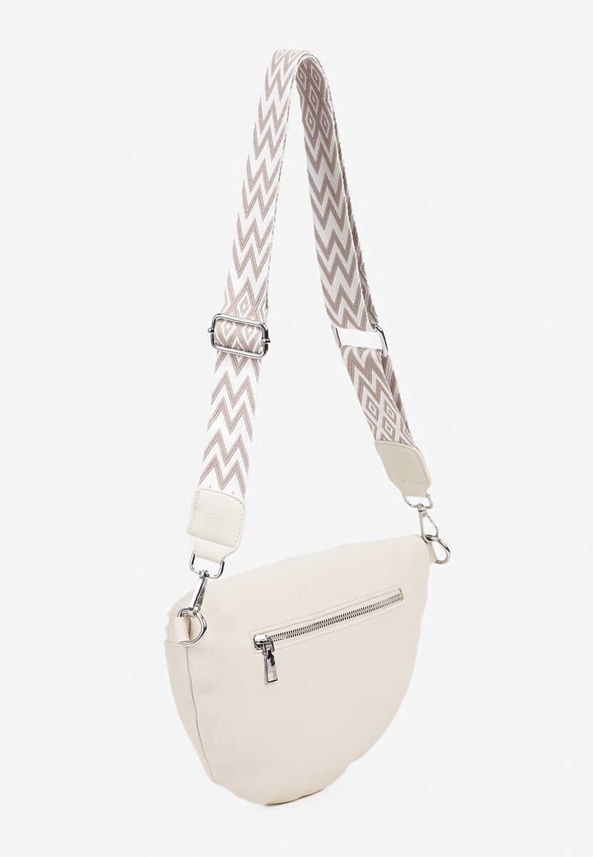 Jasnobeżowa Nerka z Materiałowym Paskiem Ehadeel