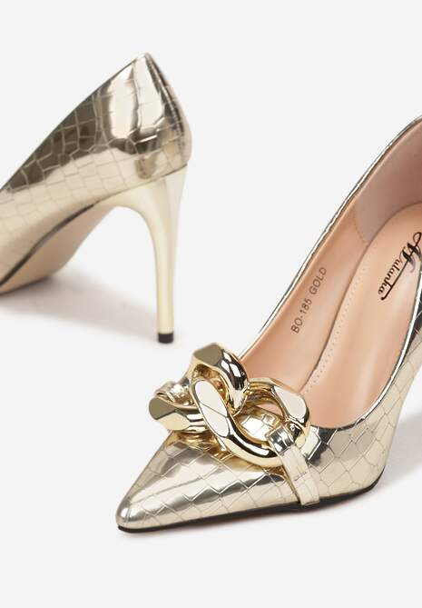 Złote Szpilki z Łańcuchem Arkia