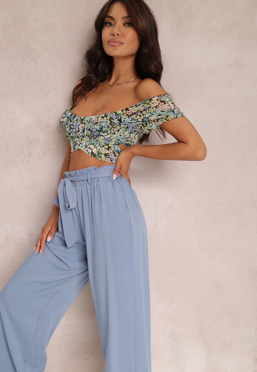 Niebieskie Spodnie Szerokie Phiorephis