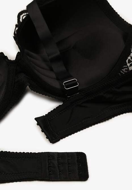 Czarny Biustonosz z Efektem Push Up Quinata