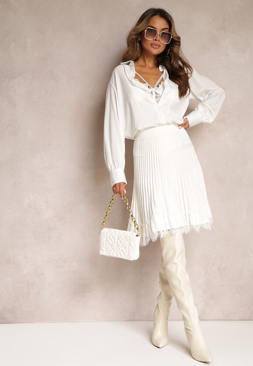 Czarna Spódnica Mini Rozkloszowana z Gumką w Talii Saniurio