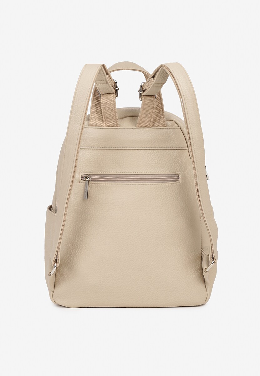 Beżowy Plecak Ozdobiony Napisem Nillamea