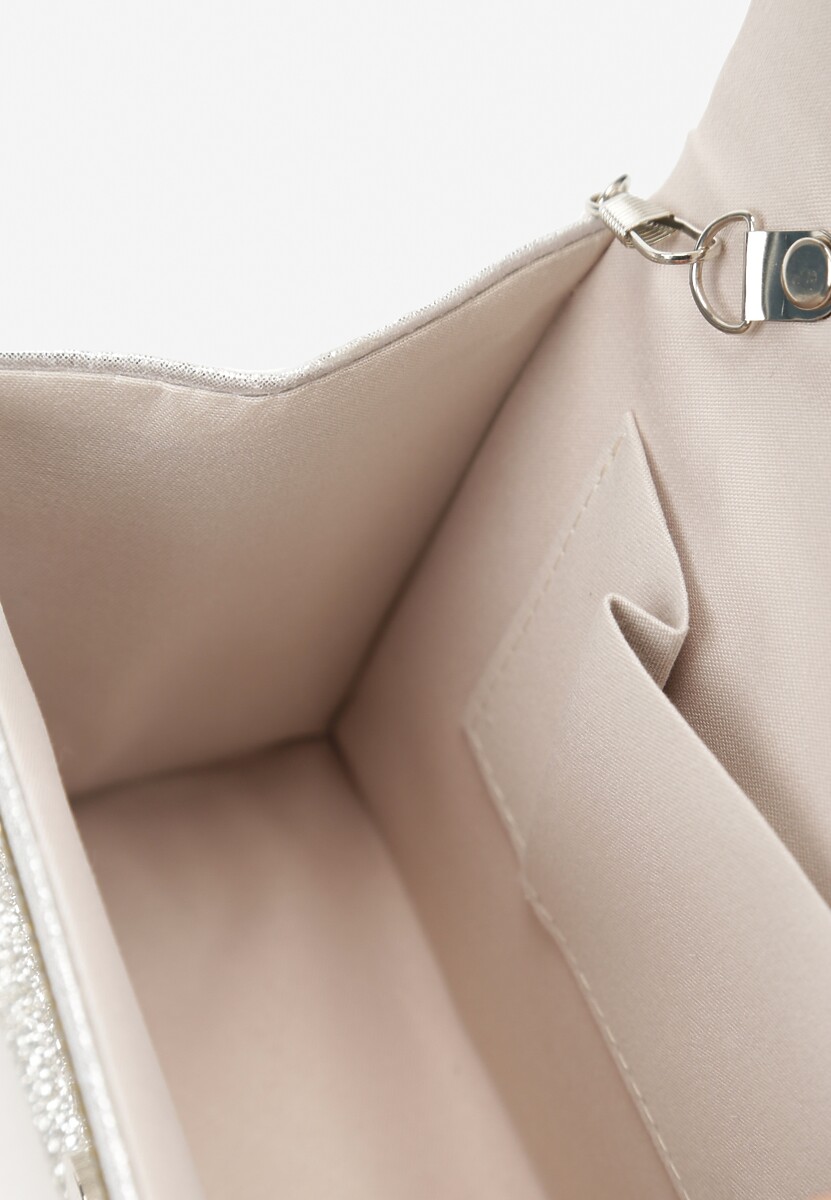 Srebrna Mała Torebka w Cyrkonie z Grubym Łańcuchem Trevana