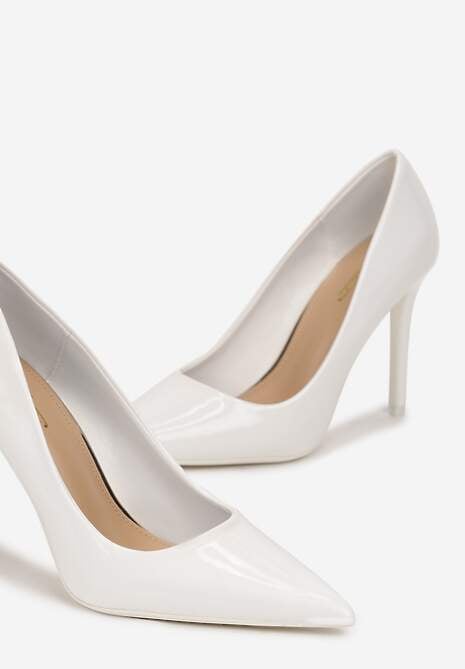 Białe Klasyczne Szpilki ze Szpiczastym Noskiem Rtivime
