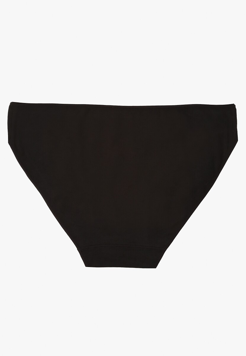 Czarne Majtki Typu Figi z Bawełny Silomena