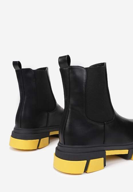 Czarno-Żółte Botki Phenite