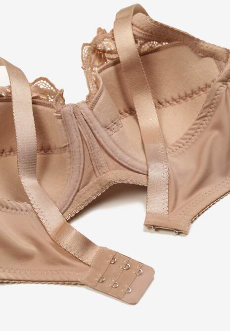 Ciemnobeżowy Biustonosz Typu Full Cup z Regulowanymi Ramiączkami Vikiirisa