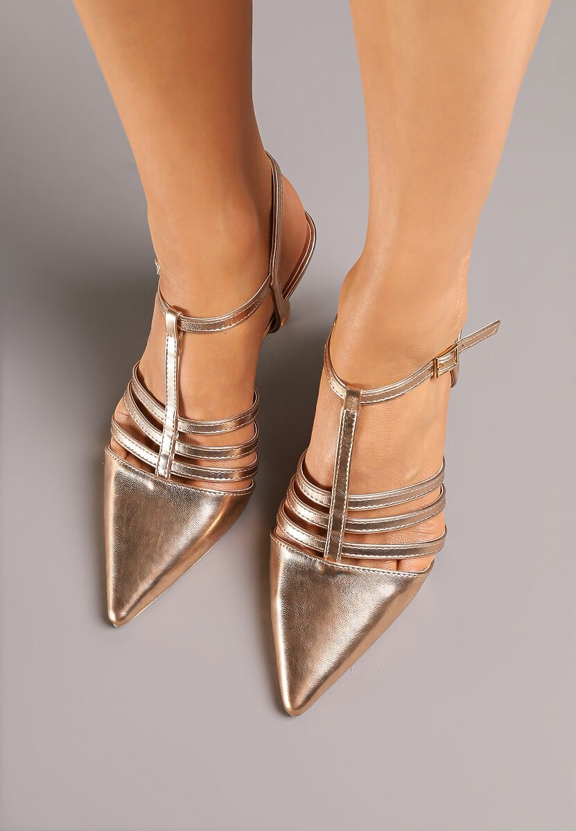 Szampańskie Sandały Vices na Obcasie Typu Szpilka Tirenella