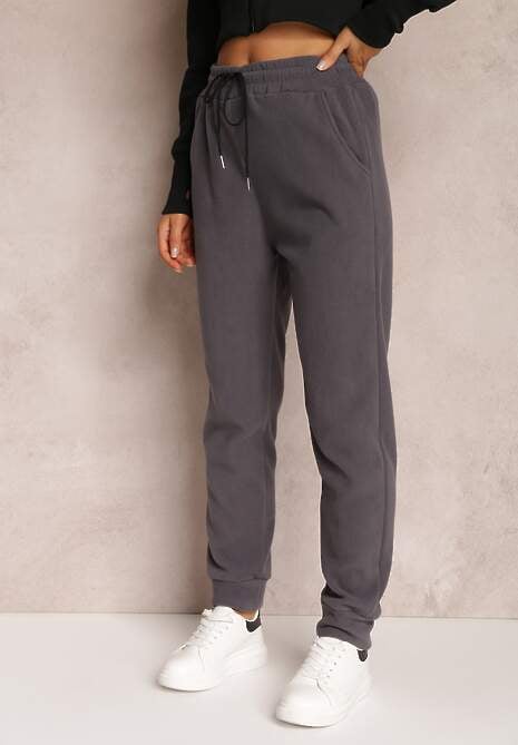 Szare Spodnie Dresowe Nophias