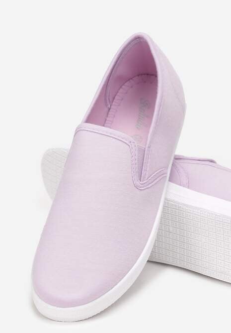 Fioletowe Wsuwane Tenisówki Materiałowe Jaylisa