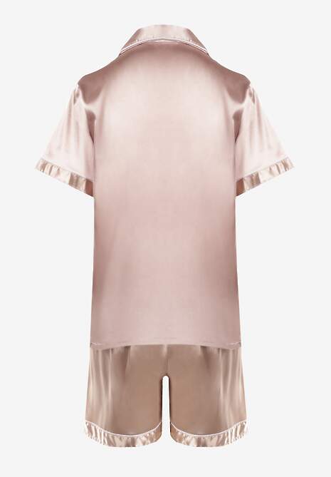 Beżowy Komplet Piżamowy Irobe