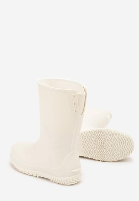 Beżowe Kalosze Ozdobione Wiązaniem Pinelle