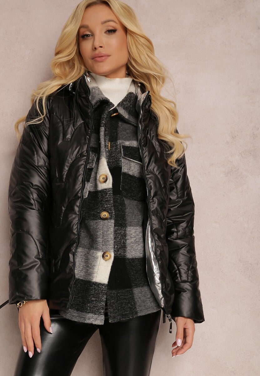 Czarna Kurtka Linerin