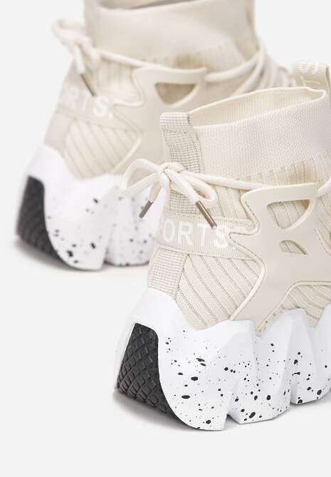 Beżowe Sneakersy Chrysialla