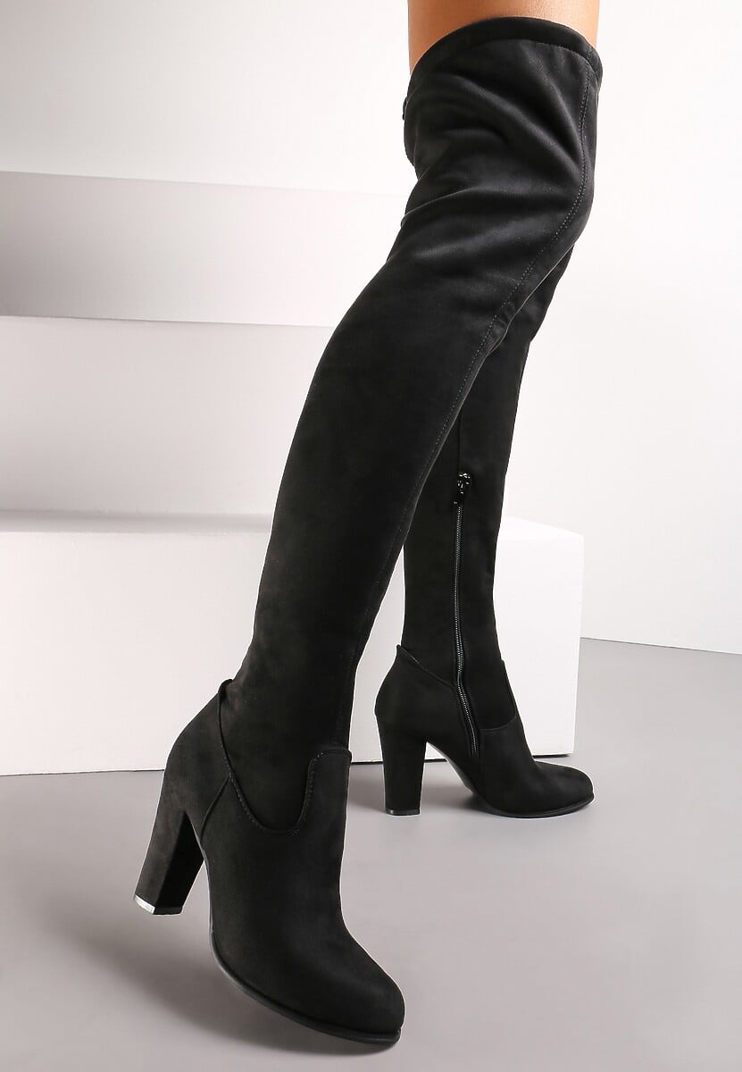 Czarne Zamszowe Kozaki Magic Of Desire