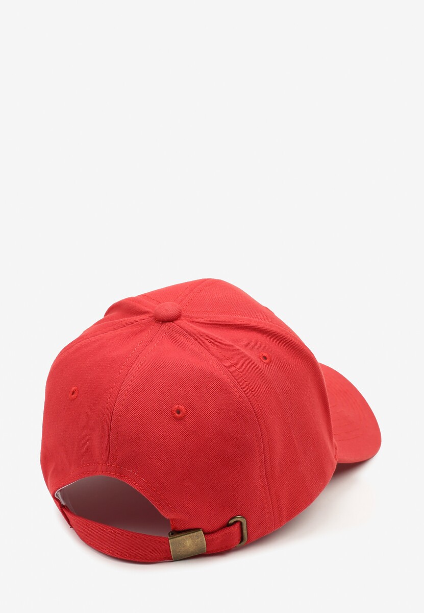 Czerwona Regulowana Czapka z Daszkiem z Bawełny Taniritia