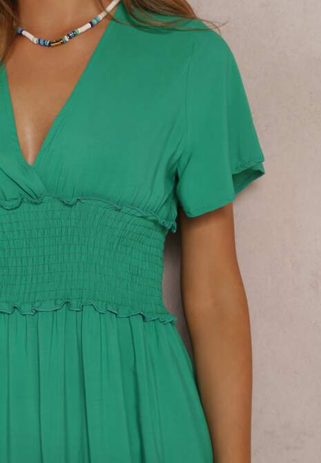 Zielona Sukienka z Wiskozy Rukhsar