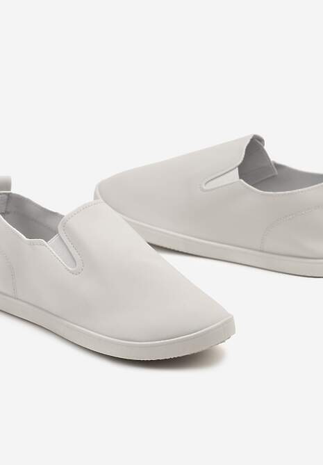 Szare Płaskie Tenisówki z Elastyczną Podeszwą Vimeris