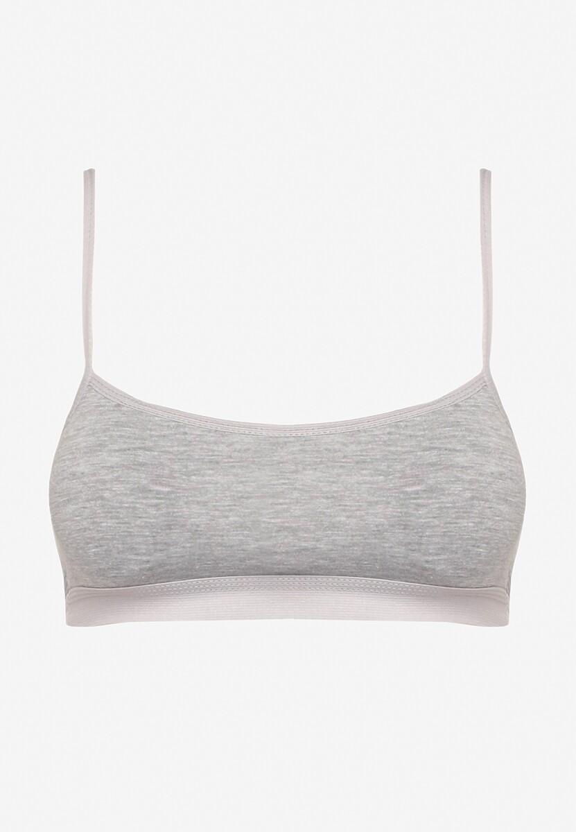 Szary Sportowy Biustonosz z Wyjmowanymi Miseczkami Fiassa