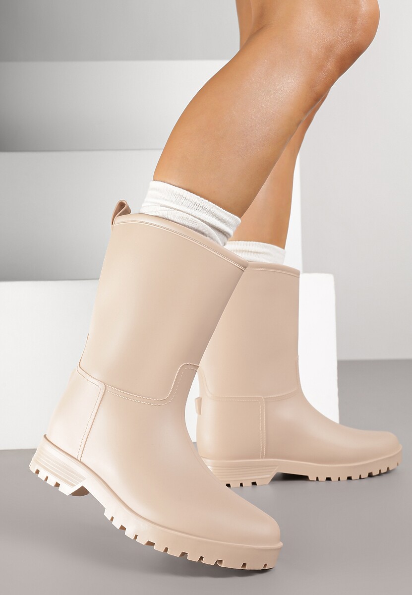 Beżowe Casualowe Kalosze Dirrive
