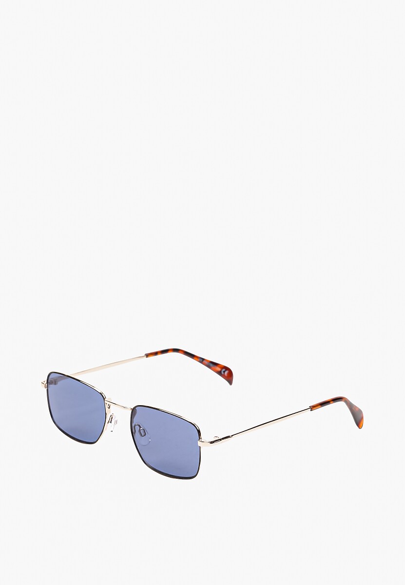 Czarne Prostokątne Okulary Przeciwsłoneczne z Filtrem UV Callias