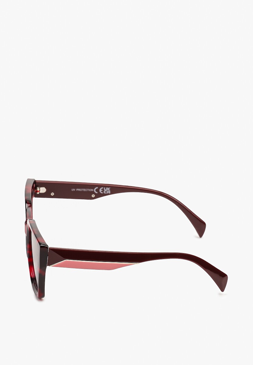 Bordowe Okulary Przeciwsłoneczne z Filtrem UV o Kwadratowym Kształcie Fineldi