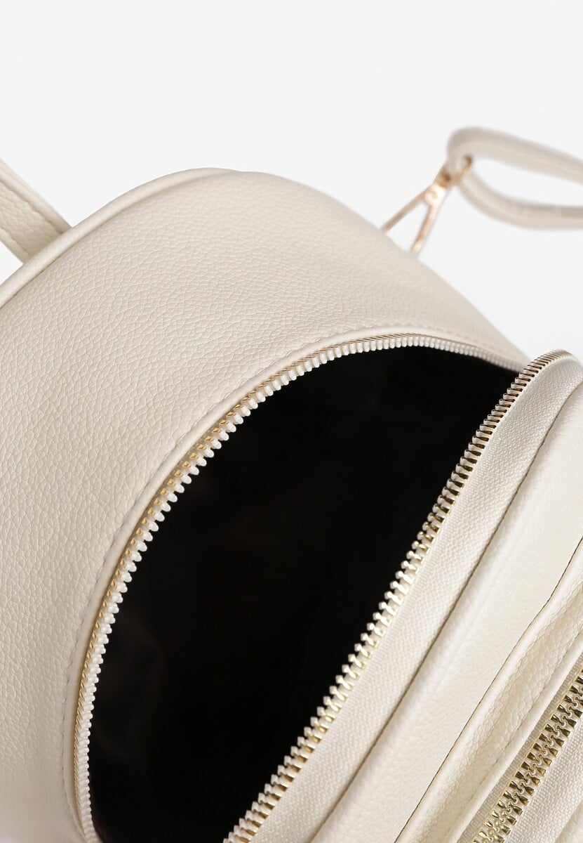 Beżowy Plecak na Ramiączkach z Regulacją Wykończony Suwakami Nelsey