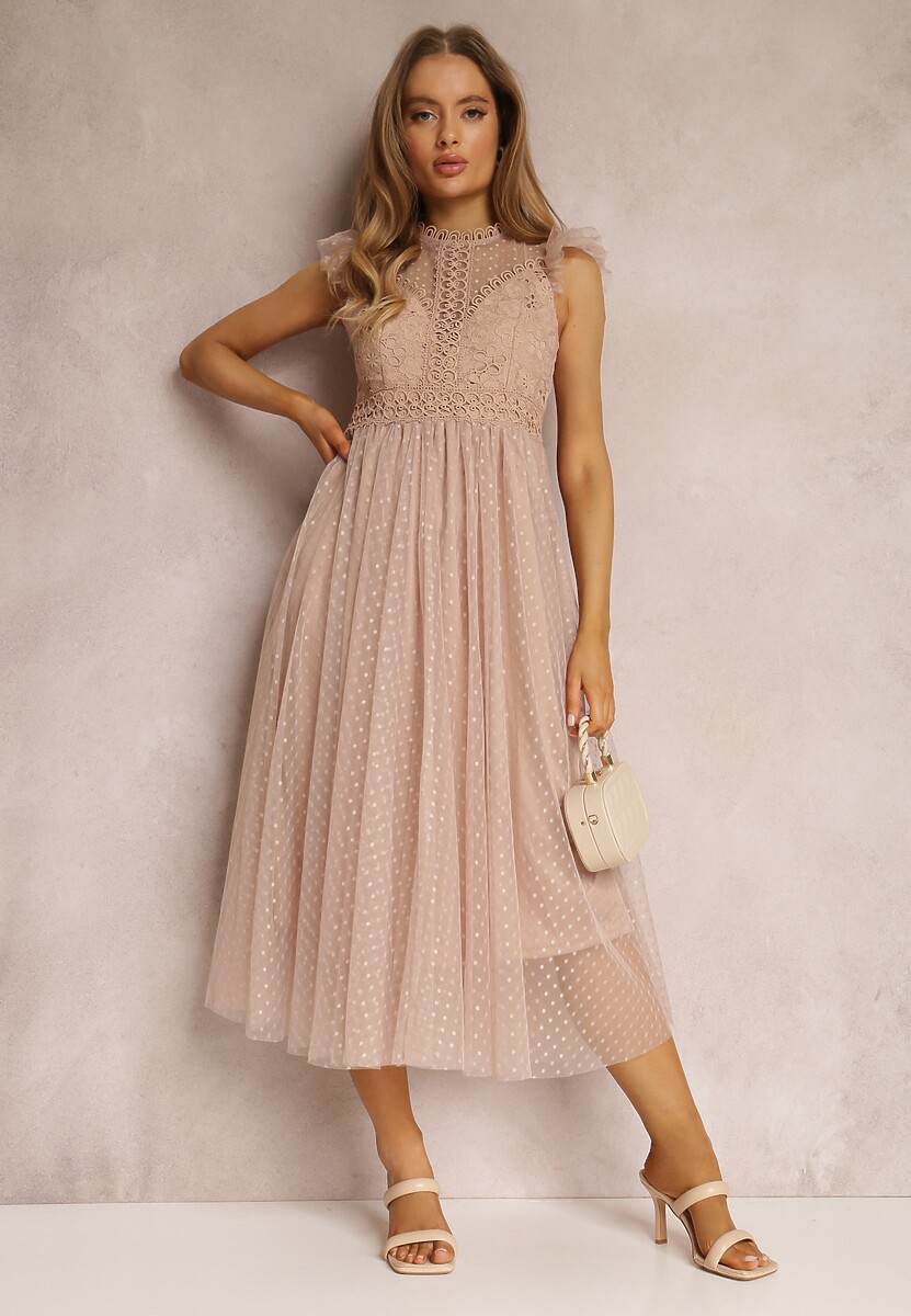 Beżowa Sukienka Canissa