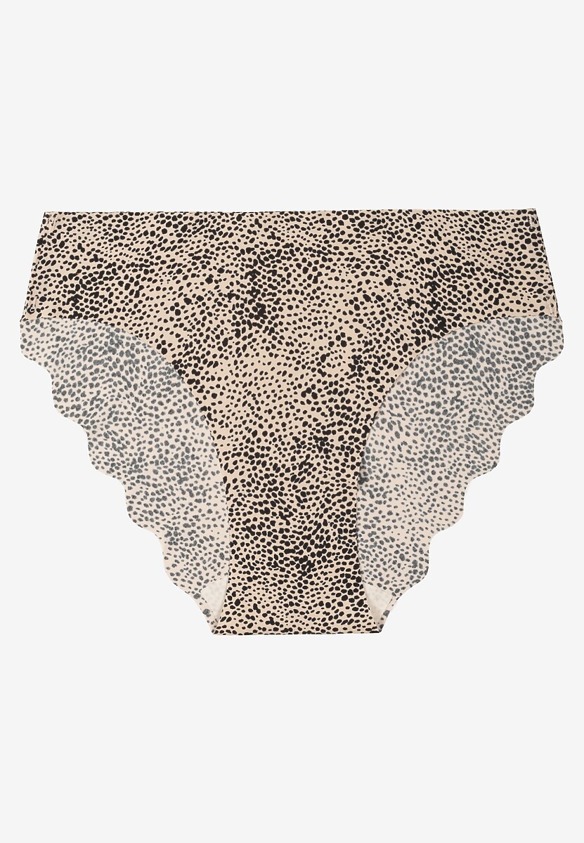 Beżowe Majtki Typu Figi o Bezszwowym Wykończeniu Siladeia