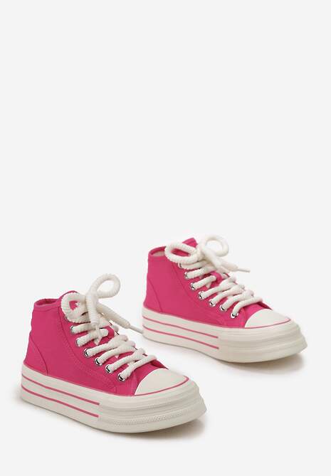 Fuksjowe Trampki za Kostkę na Grubej Podeszwie Lisei