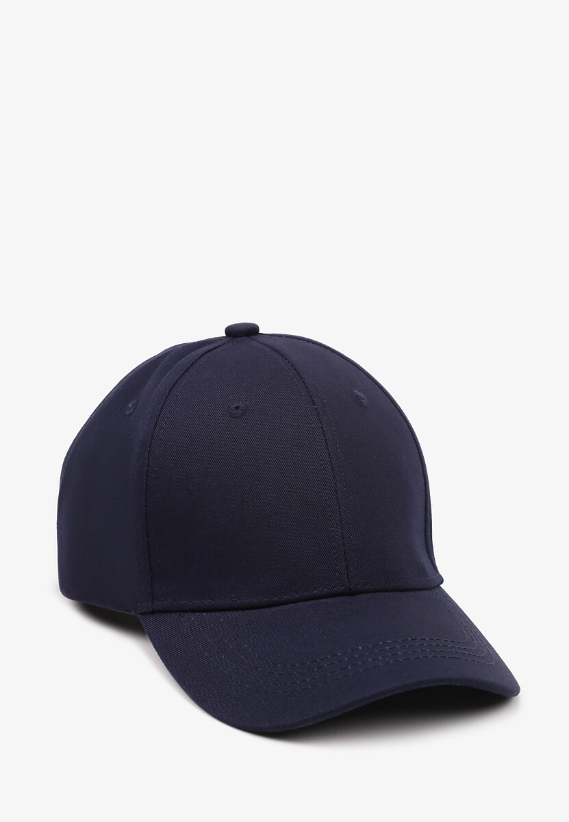 Granatowa Czapka z Daszkiem z Bawełny z Możliwością Regulacji Ravzeri