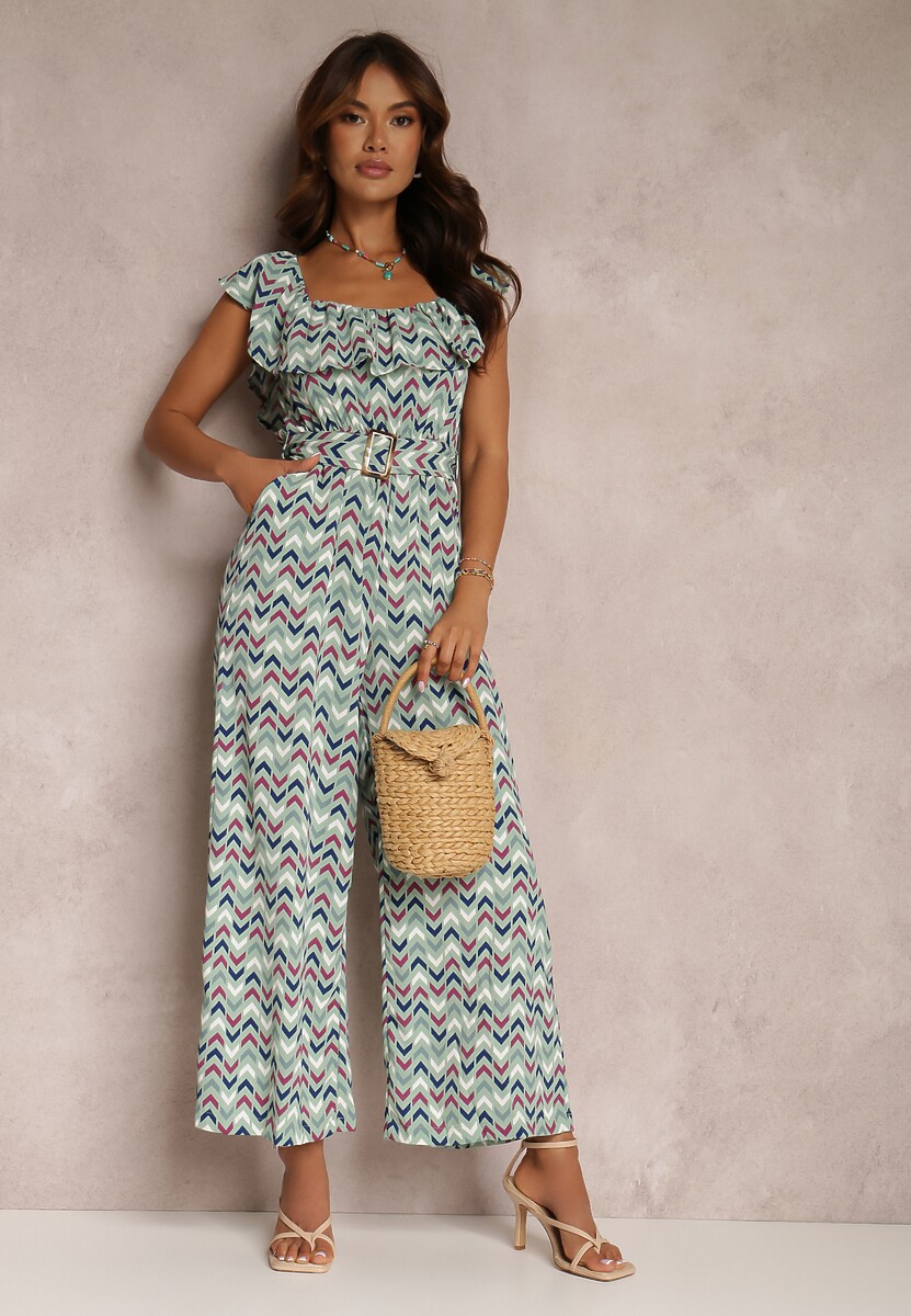 Miętowy Kombinezon Ameline