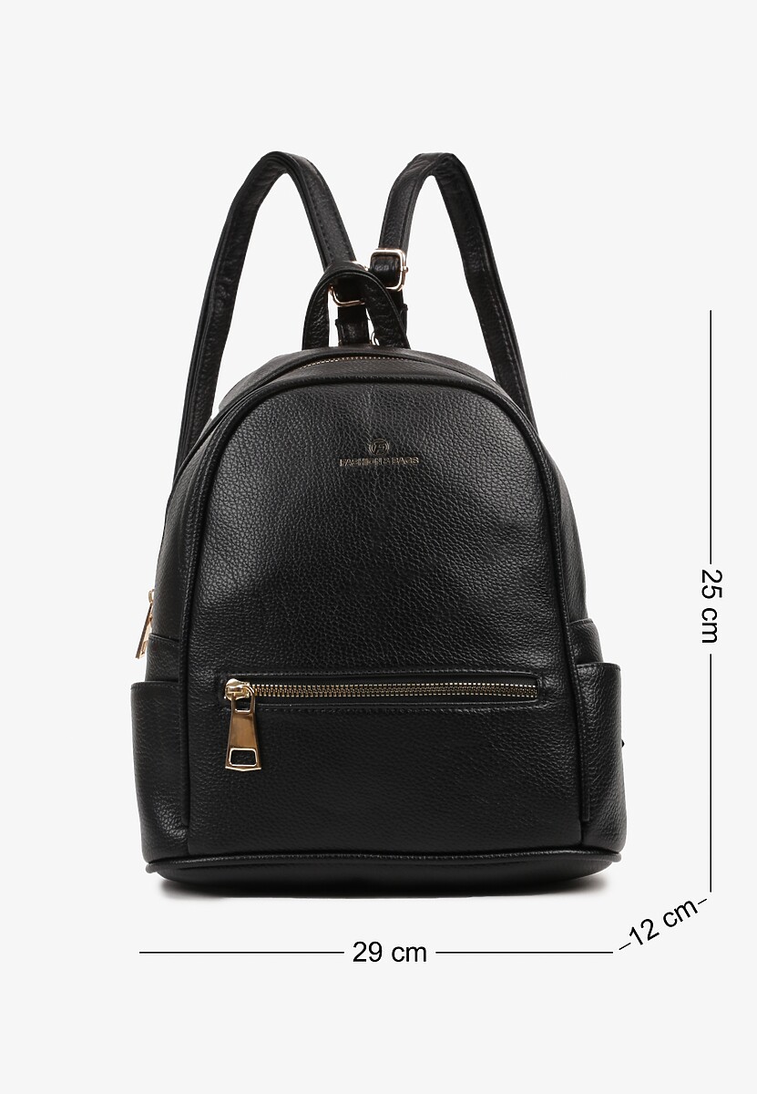 Czarny Plecak z Metalicznym Zdobieniem Efarinia