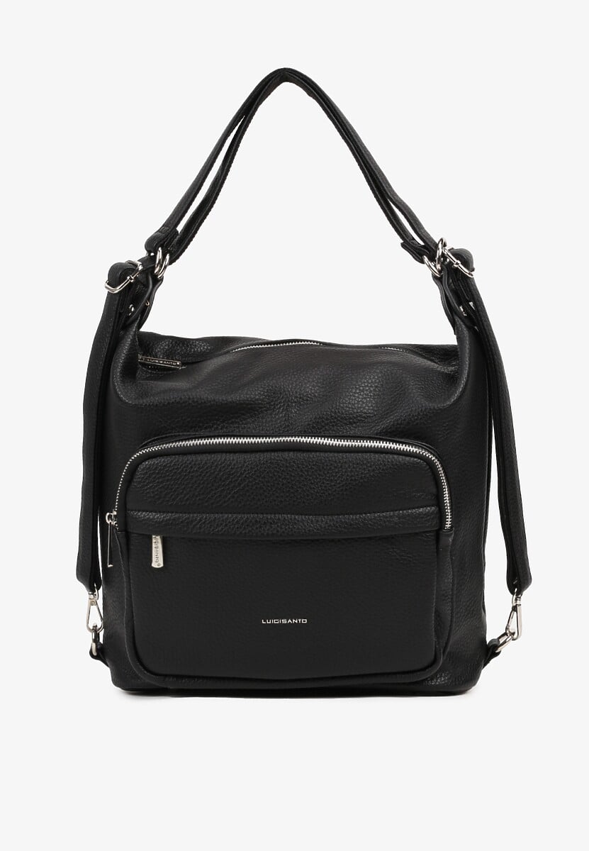 Czarna Torebka z Metalicznym Napisem Tevianea