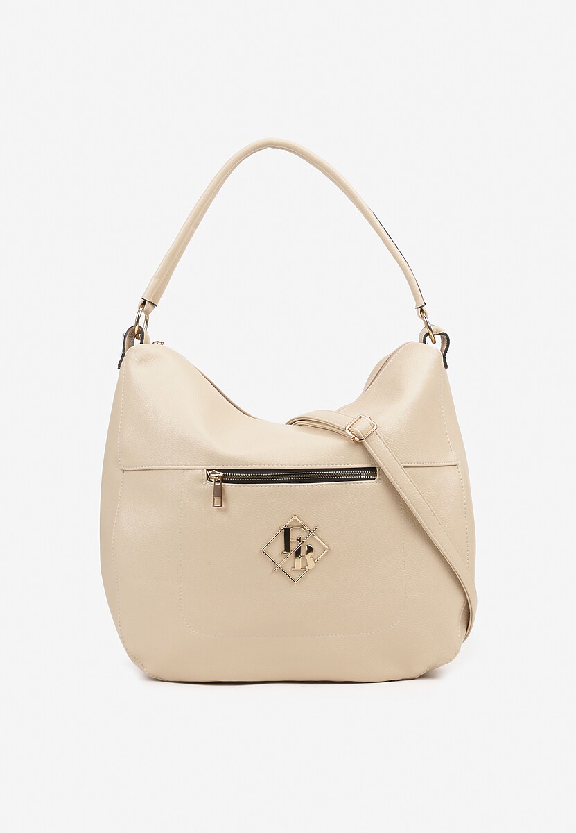 Jasnoniebieska Torebka w Stylu Shopperki z Metaliczną Ozdobą Weniffia