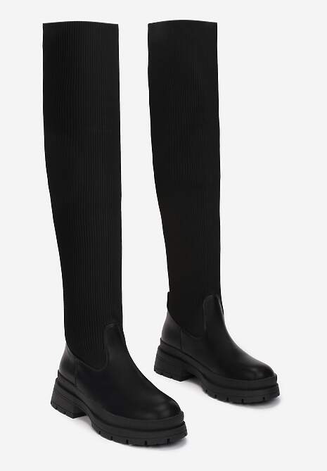 Czarne Kozaki Damierra