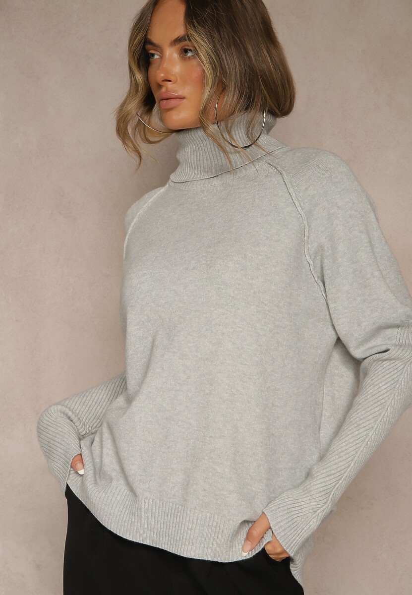 Bordowy Golf z Domieszką Kaszmiru o Prostym Kroju Zoirsova