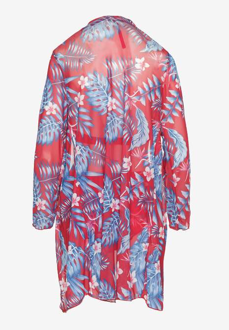 Czerwone Bikini Biustonosz z Wiązaniem i Figi z Dodatkową Siateczkową Narzutką Zarionea