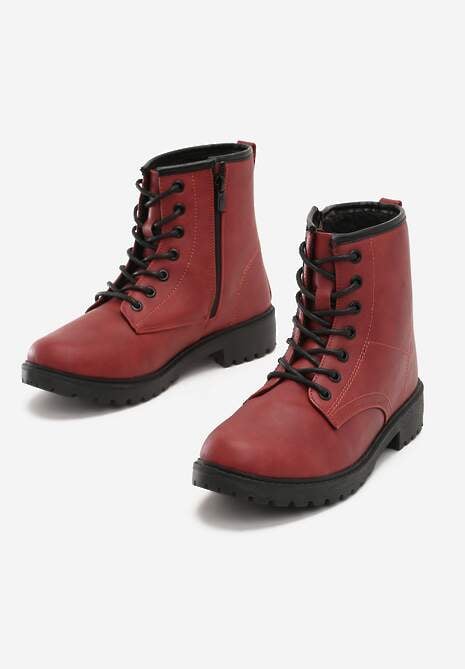 Bordowe Botki Baines