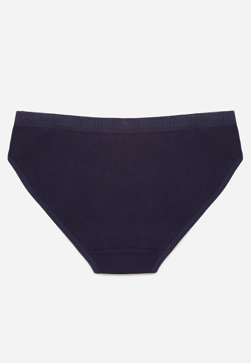 Granatowe Majtki Figi z Bawełny z Napisem Love Adririn