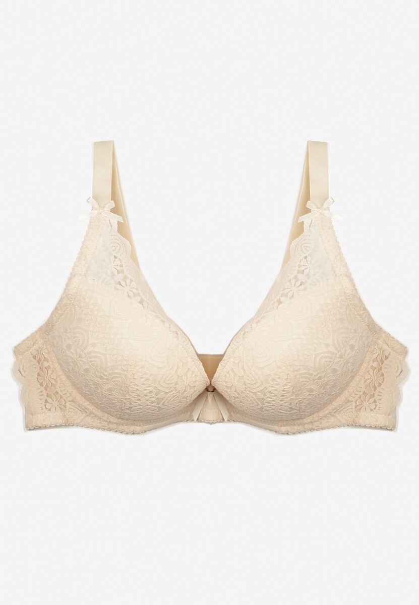 Beżowy Biustonosz z Efektem Push Up Quinata