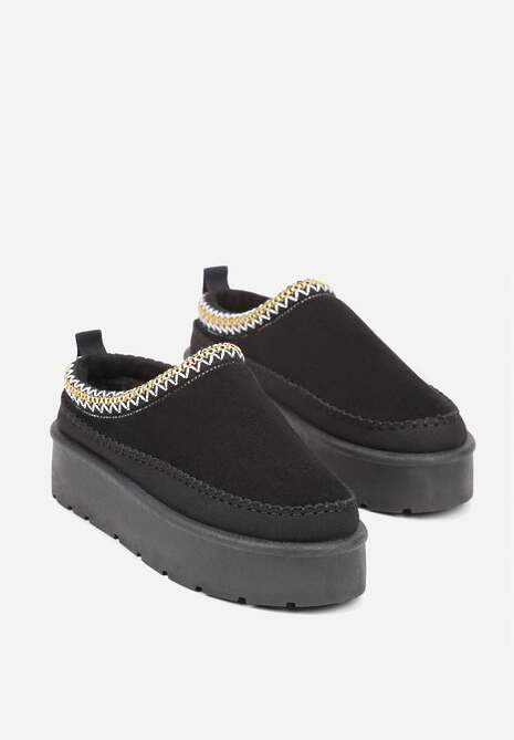 Czarne Śniegowce z Futrzanym Ociepleniem na Platformie Reiandea