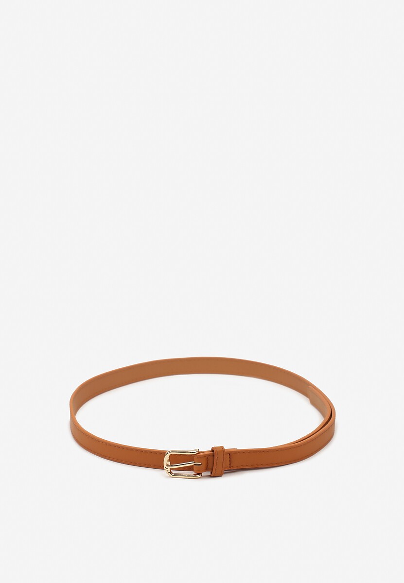 Brązowy Cienki Pasek Zapinany na Półokrągłą Sprzączkę Ranilesa
