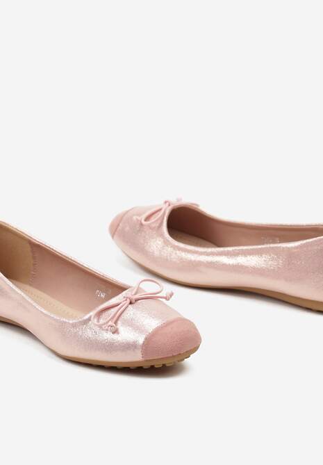 Różowe Balerinki z Subtelną Kokardką Blosorina