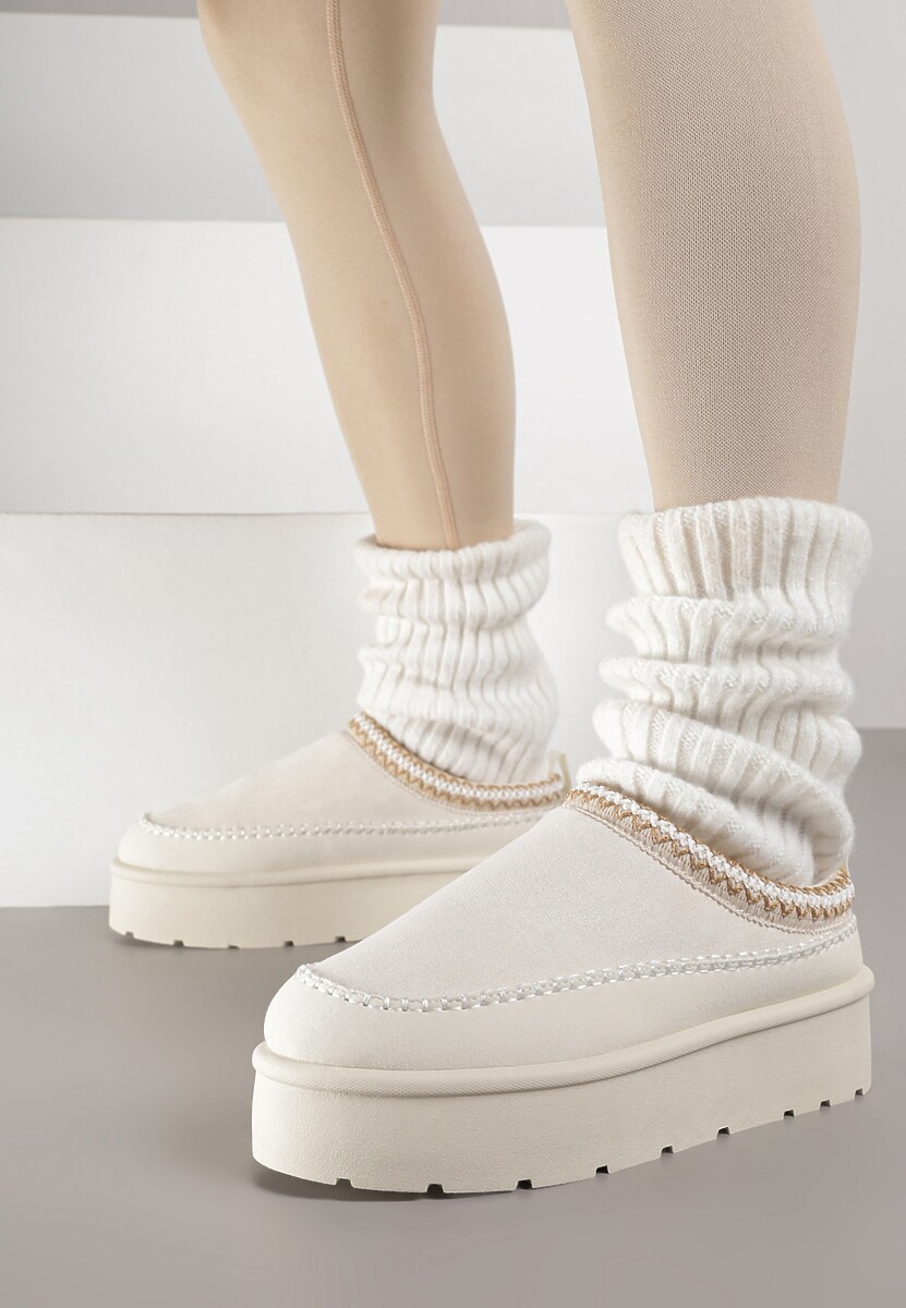 Beżowe Śniegowce z Futrzanym Ociepleniem na Platformie Reiandea