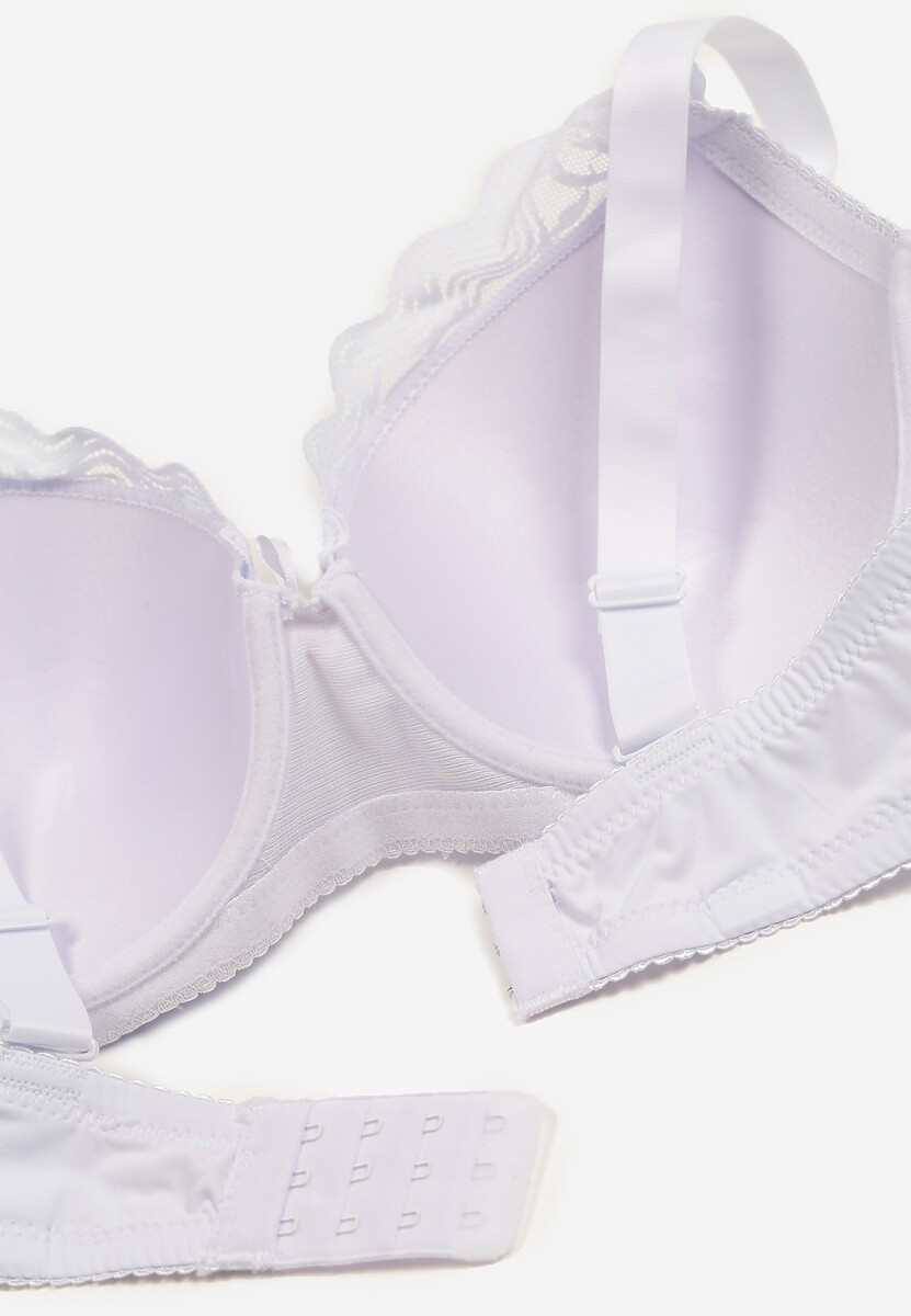 Biały Biustonosz z Usztywnionymi Miseczkami Tinanna