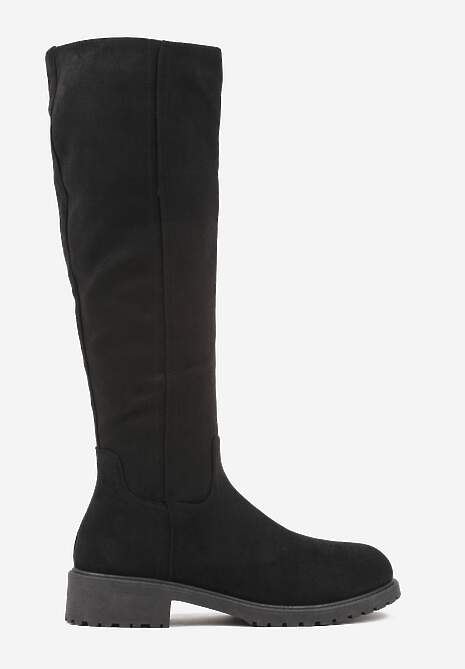 Czarne Dopasowane Kozaki Vices w Stylu Basic Lonavie