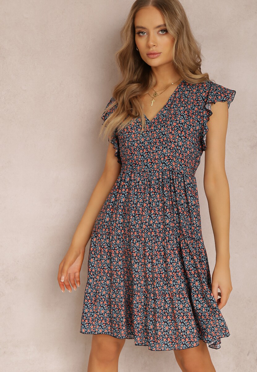 Granatowa Sukienka Phaerica