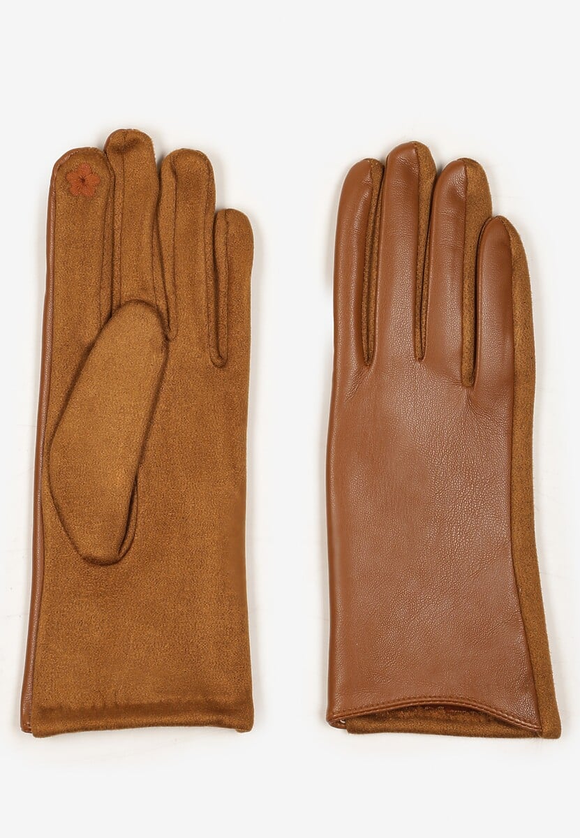 Brązowe Rękawiczki w Klasycznym Stylu Frolila