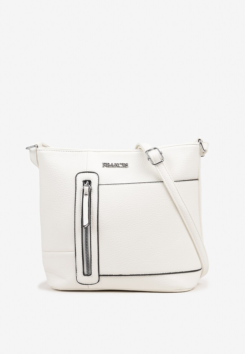 Biała Torebka Typu Listonoszka Ozdobiona Suwakiem Dolaris